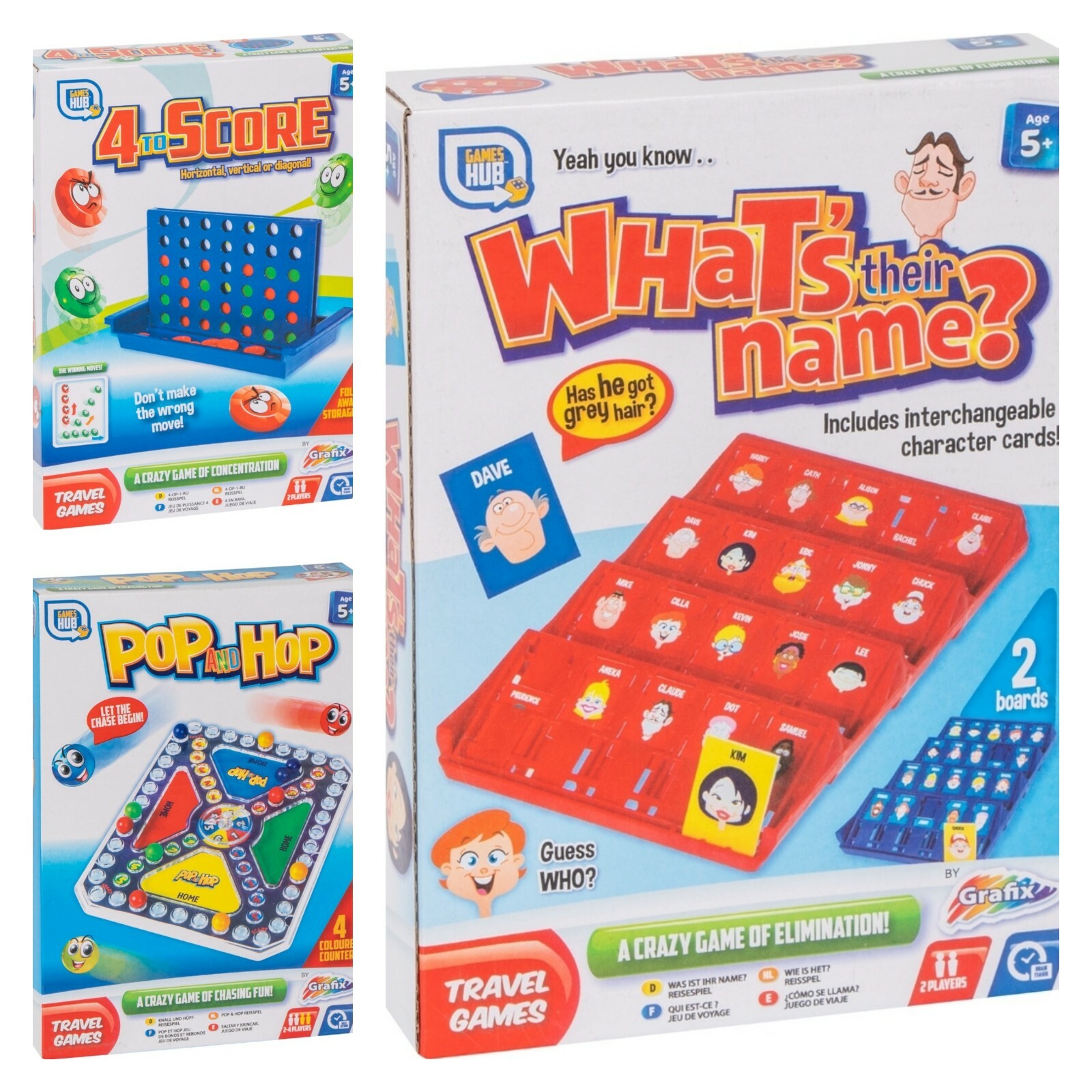 Travel Board Games - connect 4, who's who, ludo type games - bundle of 3. |  eBay