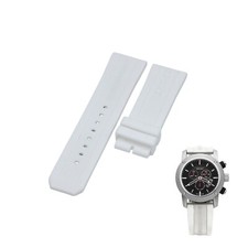 BU7707 24mm White Rubber Watch Strap For Burberry Sport