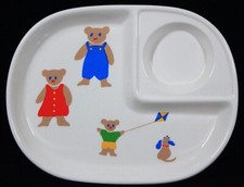 RARE VTG SPROCKETS BEARS CHILDS REPLACEMENT MEALTIME CERAMIC PLATE / DISH ONLY