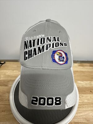 KU Kansas Jayhawks 2008 NCAA National Champions Hat Cap Adjust Nike Official 