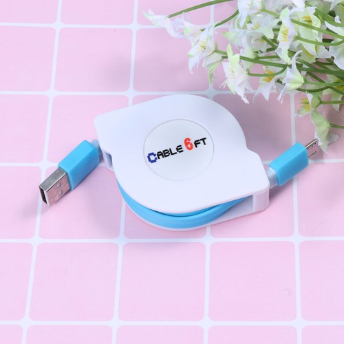 USB Charging Cord 2m Compatible Portable Retractable Charger Cable - Picture 8 of 12