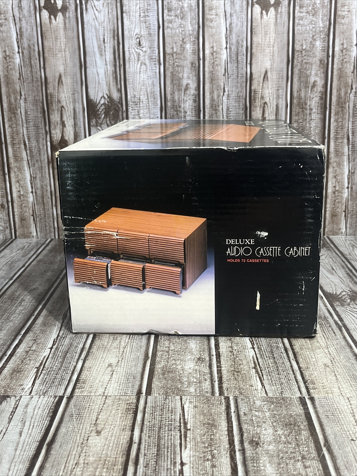 Vintage Cassette Tape 6 Drawer Holder Faux Wood Storage Case Holds 72 eBay