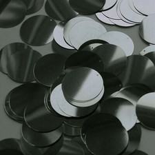 Round Flat Sequin 30mm Dark Gray Olive Metallic Couture paillettes Made in USA