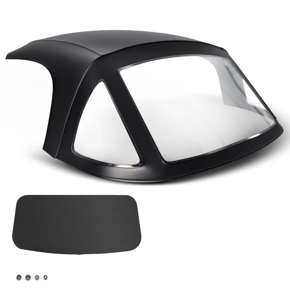 Convertible Soft Top for MG MGB 1971 1972-1980 Black w/ 3Pcs Plastic Windows - Image 3 of 4
