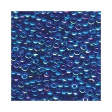 Miyuki Seed Beads 6/0 6-261 Lt Sapphire Blue AB Transparent Glass 20g Rocaille