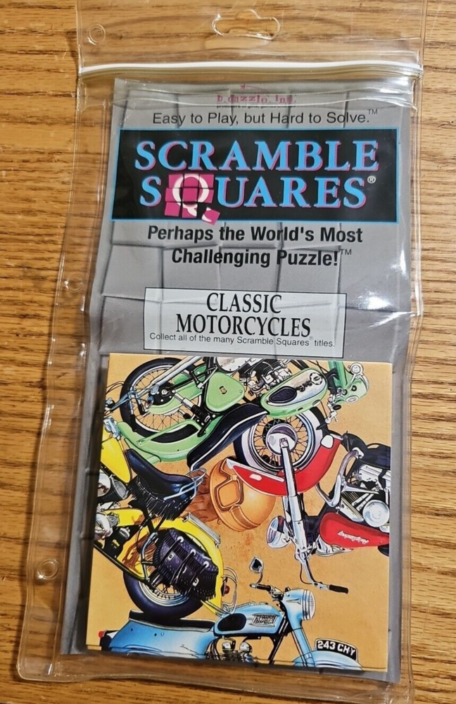 VTG 2000 Scramble Squares CLASSIC MOTORCYCLES Scramble Puzzle Brain Teaser VTG 2000 Scramble Squares CLASSIC MOTORCYCLES Scramble Puzzle Brain Teaser
