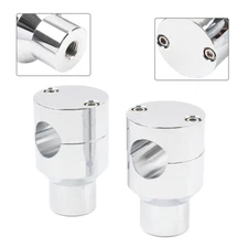 7/8'' 22mm Handlebar Riser Clamp Mount Kit Chrome For Harley For Honda