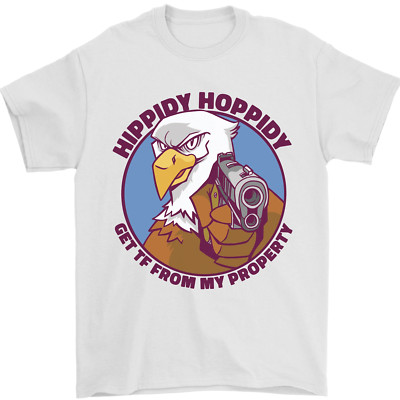 Hippidy Hoppidy Get Off My Property Gun Rights Herren T-Shirt 100% Baumwolle