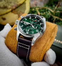 IWC Pilots Watch Green Dial Brown Leather 41mm Ref # IW388103 – Box & Papers 12