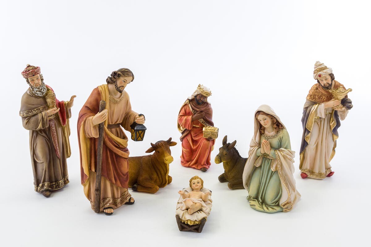 Statuine natività completa bianchi per il presepe | Acquisti Online su