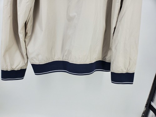 Perry Ellis Water Resistant Stripe Banded Zip Rain Jacket Mens size XL NWT Stone - Picture 5 of 9