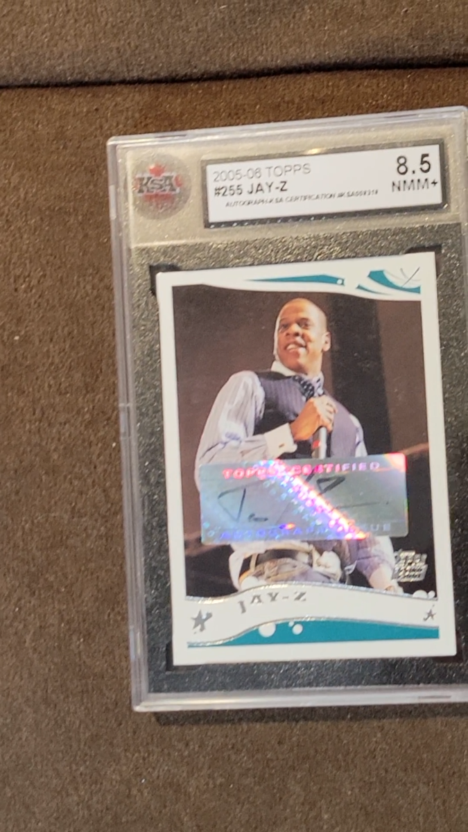 KSA 8.5 NM/MT + 2005/06 TOPPS JAY-Z #255 AUTO SIGNED KSA 8.5 NM/MT + 2005/06 TOPPS JAY-Z #255 AUTO SIGNED