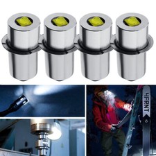 4Pcs P13.5S 3W LED Flashlight Bulbs Replacement White Light for DC 6-24V Cell
