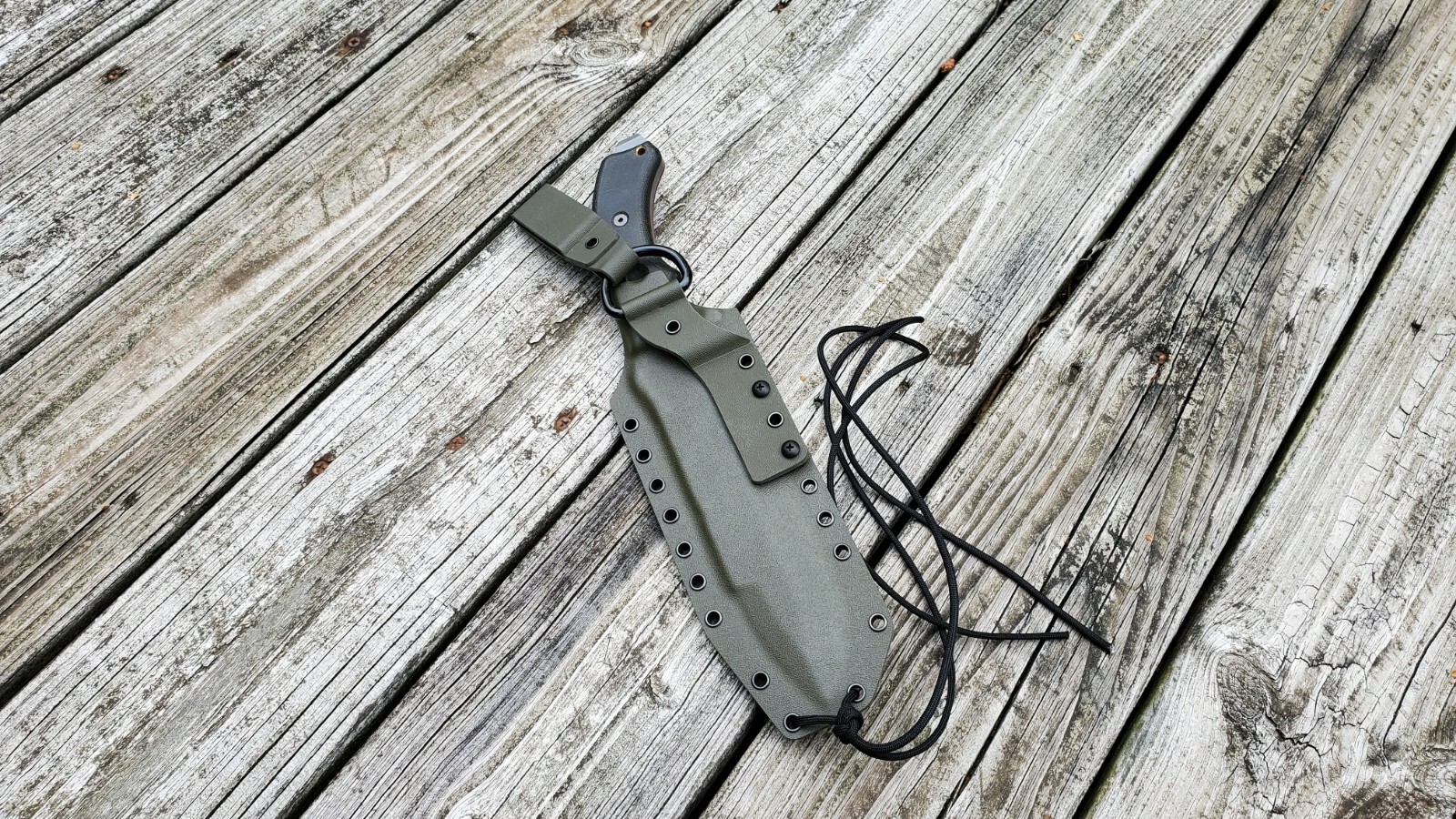 KYDEX sheath for TOPS TAHOMA FIELD KNIFE, kydex Dangler & Firesteel