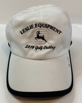 Pacific Headwear Lite 410L White Golf Hat Cap Adjustable Hook & Loop Logo 