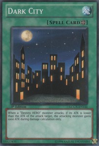 Dark City - LCGX-EN144 - Common - 1st Edition x3 - Near Mint