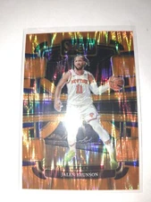 Jalen Brunson 2023-24 Panini Select Orange Flash Prizm #7 Color Match 