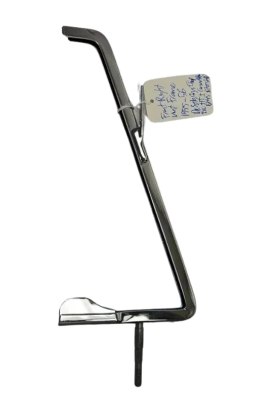 Marco cromado de vidrio ala de ventilación delantera derecha DeSoto Chrysler 1955-1956 1597976 nuevo en stock Foto 2 de 4