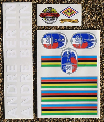 SCREENPRINTDIGITAL ANDRE BERTIN Decalcomanie Telaio Ciclo Adesivi Inchiostro Metallico TESTO BIANCO