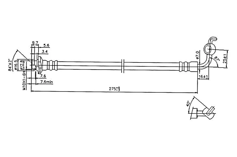 For Infiniti FX35 2009-2012 Centric 150.42410 Rear Driver Side Brake Hose Foto 3 de 4