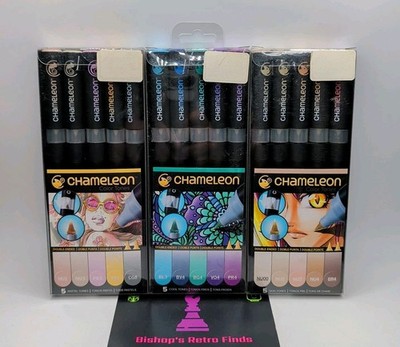 Chameleon 5 Skin-Tones Lot Marker/Pens CT0501 CT504 CT510