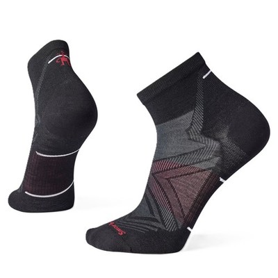 Smartwool Run Zero Cushion Ankle Men's Running Socks, Black, Large