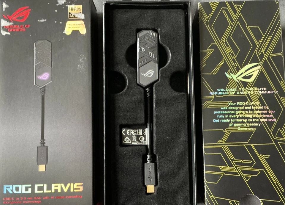 Asus ROG Clavis USB-C to 3.5mm DAC with AI Noise Cancelling Microphone Tech - Image 2 of 2