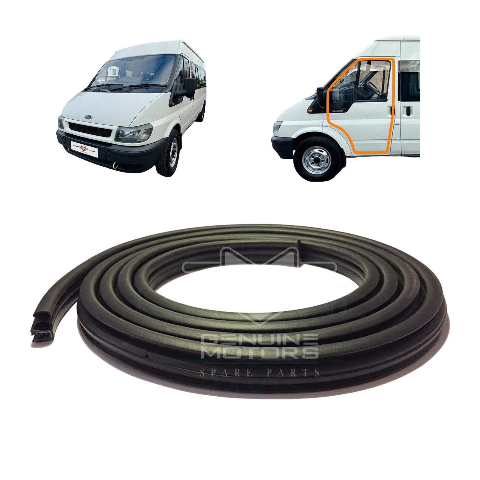 Front Door Inner Weatherstrip Rubber Seal Fits Ford Transit MK6 (2000-2006) 4467
