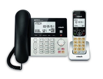 VTech VG208 DECT 6.0 Corded/Cordless Phone for Home with Answering Machine