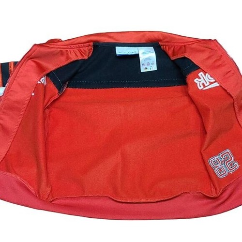Giacca da pista Reebok full zip rossa e nera 24m - Foto 7 di 8