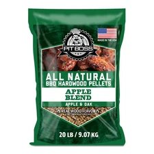 Pit Boss 100% All-Natural Hardwood Apple Blend BBQ Grilling Pellets,20 Pound Bag