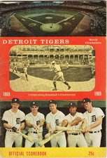 1969 Detroit Tigers Opening Day Program with Extras