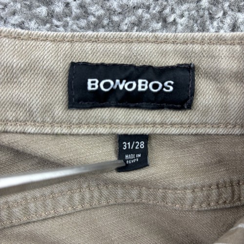 Bonobos Jeans Mens 31x28 Beige Skinny Fit Denim Pants Denim Stretch Bottom Adult - Picture 7 of 20