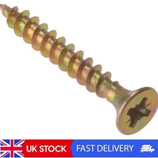Bulk 200 Piece Zinc Yellow Passivated Wood Screws 3.5x35mm for Soft & Hardwood