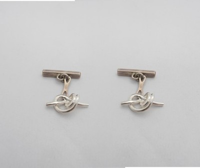 Cozzi Gioielli Silver 925 Love Knot Cufflinks Friendship Bond