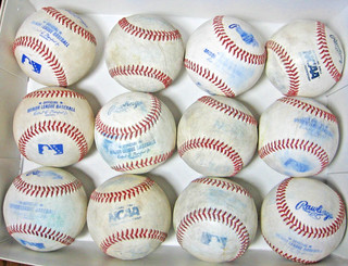 12 Official Rawlings Major Minor and NCAA BIG 10 league leather cover baseballs
