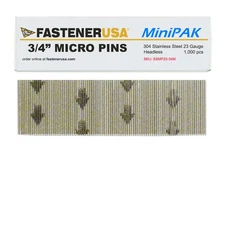 3/4" MICRO PIN NAILS 23GA 304SS 1,000ct | SSMP23-34M