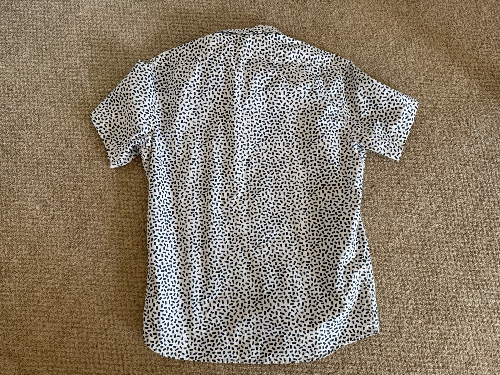 Taylor Stitch White Patterned Button Down Shirt S… - image 2