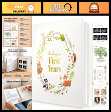 Baby Memory Book Keepsake - First 5 Years Milestone Journal for Newborns, 100 Pa