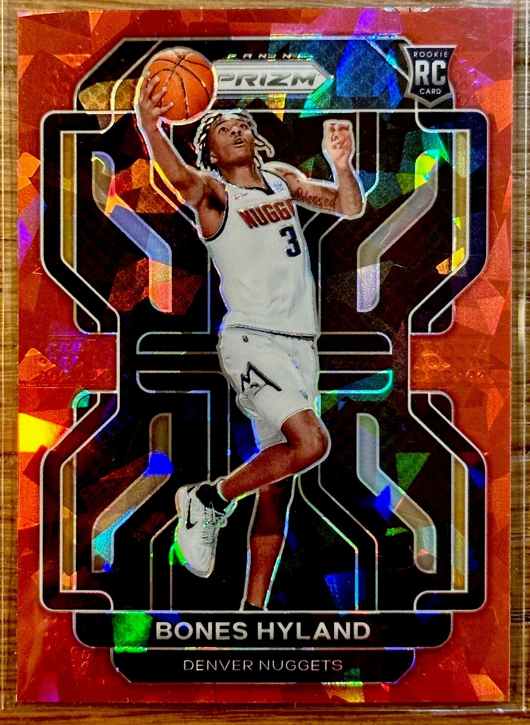 Bones Hyland 2021-22 Panini Prizm Red Ice Prizm SP Rookie RC #302 🔥 Denver