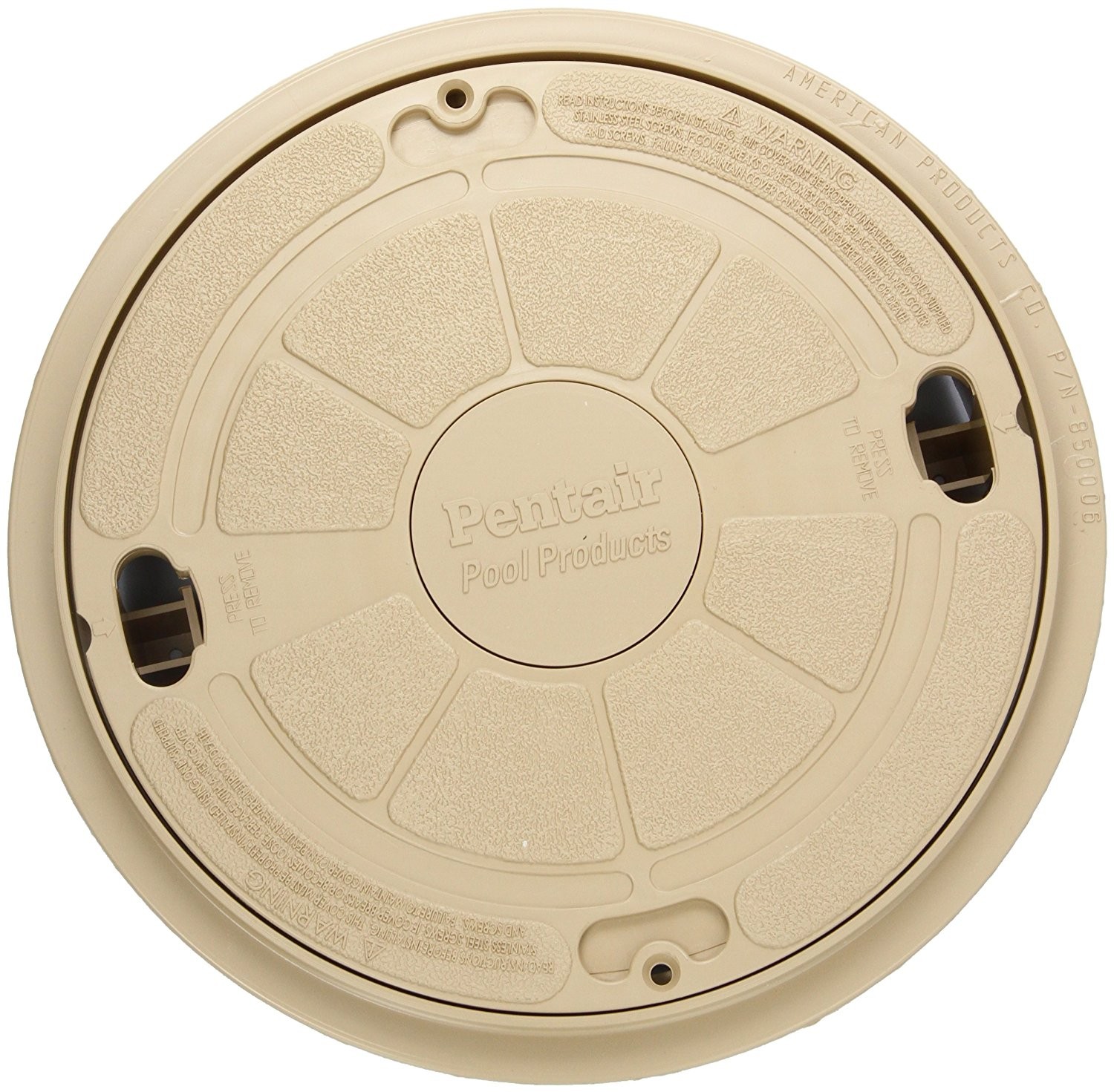 Pentair 85018000 9"" Complete Lid with Ring Seat - Beige for Admiral Skimmers