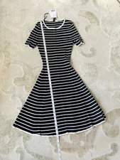 H&M Fit And Flare Striped Dress New XXS