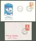 Cover Y75 Denmark 1944 Service cancel / 1965 Carl Nielsen Music (2 FDC)