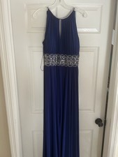 Davids Bridal Royal Blue Formal Dress- Size 14