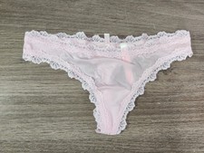 Victoria's Secret NWT Pink Sheer Thong Panty Lacie - Size Small