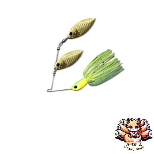 NEW Deps Spinnerbait B Custom Double Wheelow 3/8oz Lime Chart #04 - Image 1