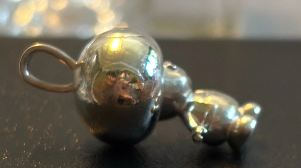 Colgante de plata de ley 925 Super Mario Sapo Dije Estatuilla Kinopio Seta Foto 2 de 4