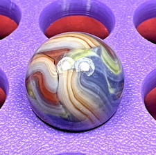 DAS/CHAMPION/WV/JABO BUSY OXBLOOD MARBLE SWIRLED LARGE MIB .66" BOX01/184