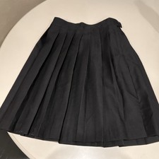 French Toast Girls Pleated School Skirt Black 14 Knee Adjustable Waist Zip