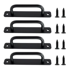 Door Handle, 4 Pack 5.83 Barn Door Handles - Premium Aluminum Alloy Gate Hand...